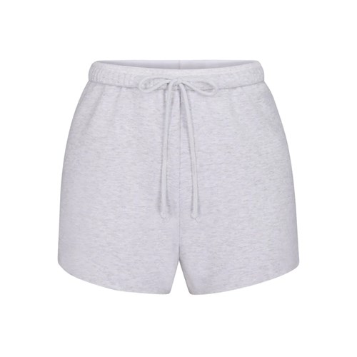 SKIMS Baumwoll Fleece Kurzes Hellgrau | 0921-SQMXF