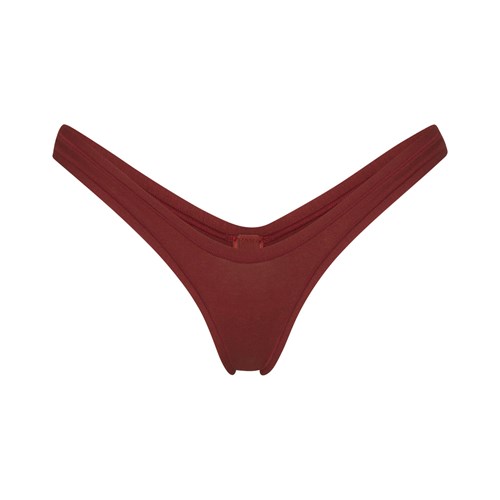 SKIMS Baumwoll Jersey Micro Dipped Tanga Sangria | 0256-TMIZJ