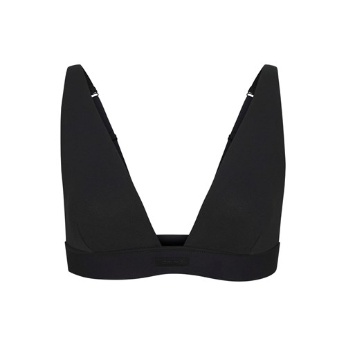 SKIMS Baumwoll Jersey Plunge Bralette Soot | 9563-ZCHYL