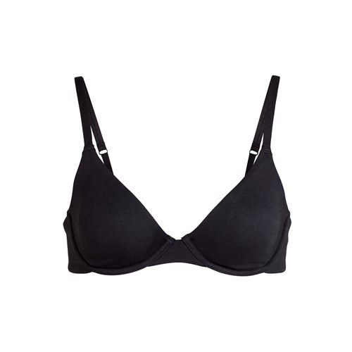 SKIMS Baumwoll Jersey T-shirt Bra Soot | 9470-WCTQA