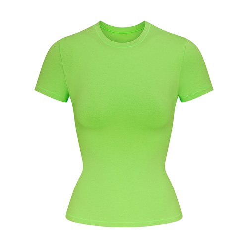 SKIMS Baumwoll Jersey T-shirt Grün | 4175-KTNYB