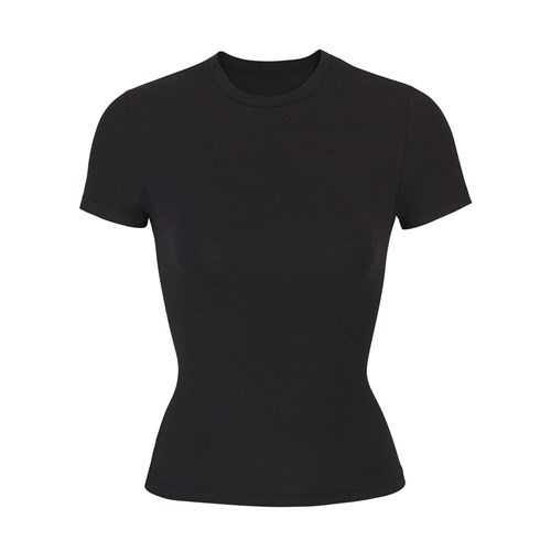 SKIMS Baumwoll Jersey T-shirt Soot | 0968-HETRO