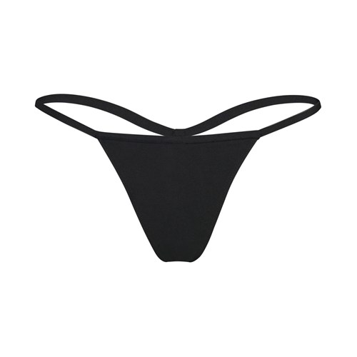 SKIMS Baumwoll Jersey T-string Tanga Soot | 3658-CXGDO
