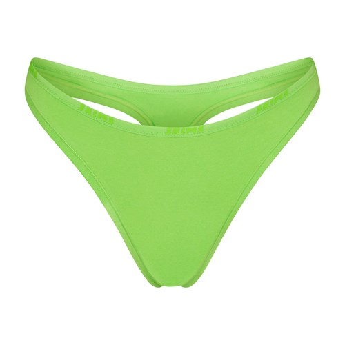 SKIMS Baumwoll Logo Dipped Tanga Grün | 6951-DYISG