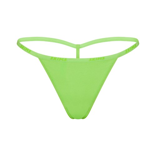 SKIMS Baumwoll Logo String Tanga Grün | 1753-STQHM