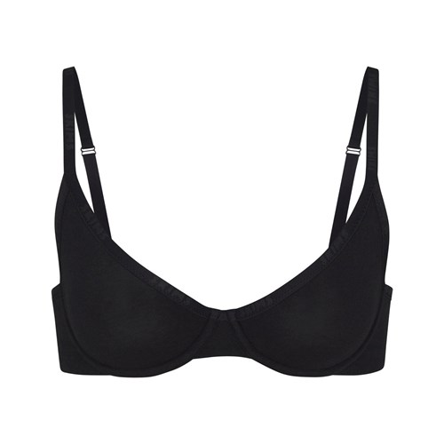 SKIMS Baumwoll Logo Underwire Demi Bra Soot | 6425-BWIFS