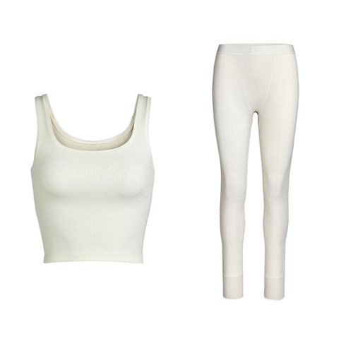 SKIMS Baumwoll Lounge Bundle Bone | 1793-UHKVD