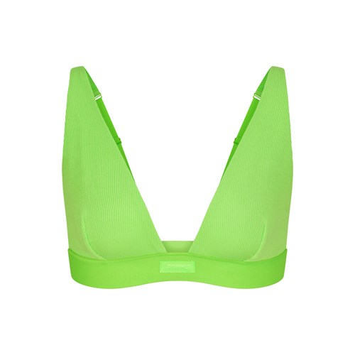 SKIMS Baumwoll Plunge Bralette Grün | 0916-PDJCQ