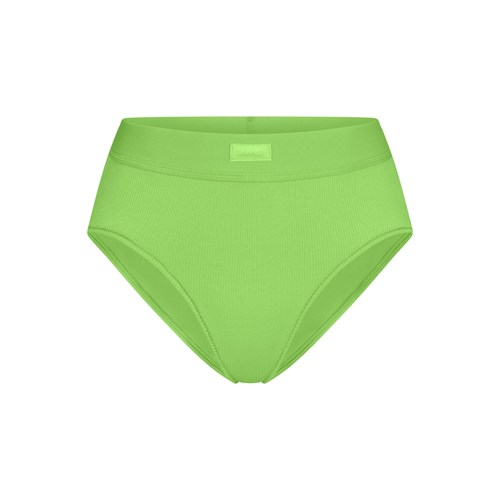 SKIMS Baumwoll Rib Brief Grün | 4815-OEMSA