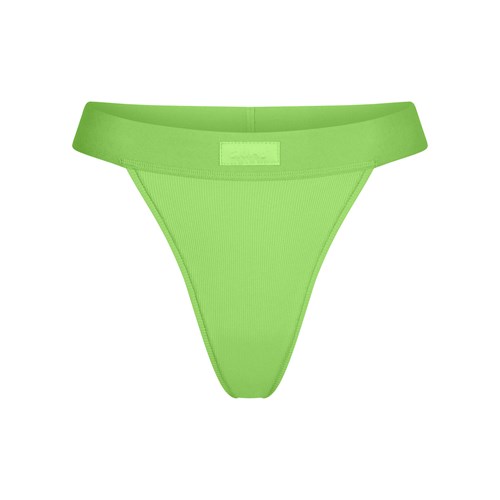 SKIMS Baumwoll Rib Tanga Grün | 0985-YCHTR