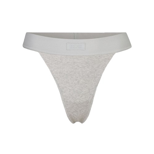 SKIMS Baumwoll Rib Tanga Hellgrau | 3045-JYCZI