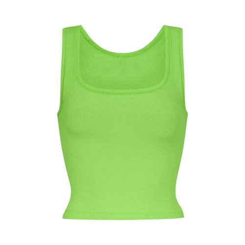 SKIMS Baumwoll Rib Tank Grün | 7592-WPTZO