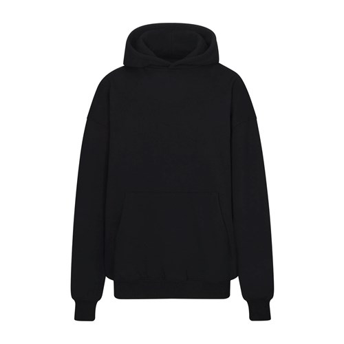 SKIMS Boyfriend Fleece Hoodie Onyx | 7453-SUHGQ