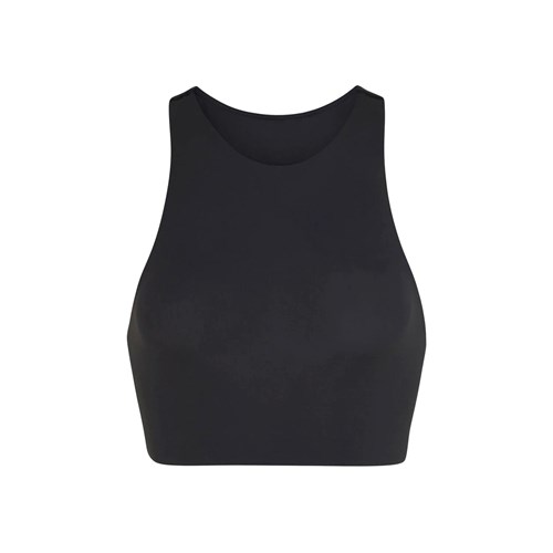 SKIMS Fits Everybody High Neck Bralette Onyx | 6372-ZLPTR