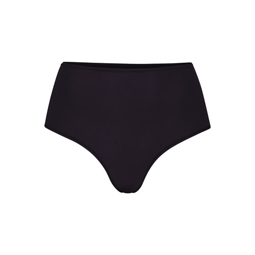 SKIMS Fits Everybody High-waisted Tanga Onyx | 1579-IUMWL