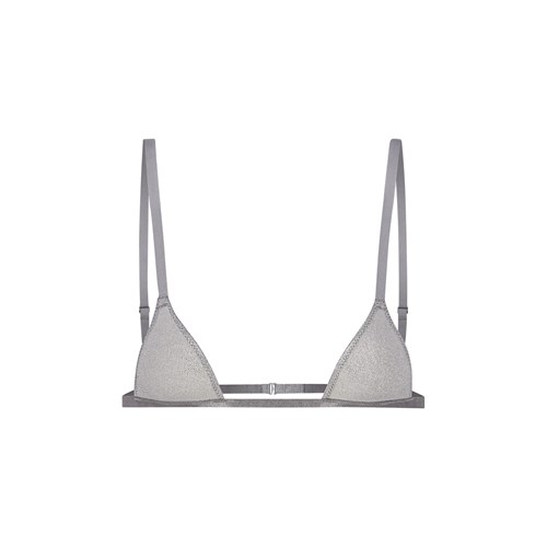 SKIMS Fits Everybody Micro Triangle Bralette Silber | 5619-PCYXI