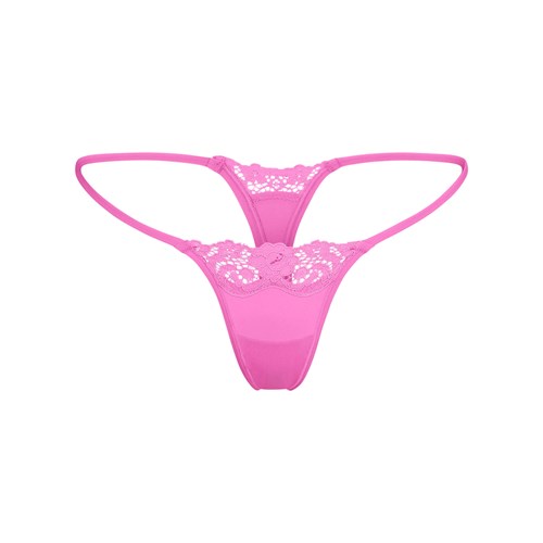 SKIMS Fits Everybody Spitze String Tanga Neon Orchid | 1470-DWLVU