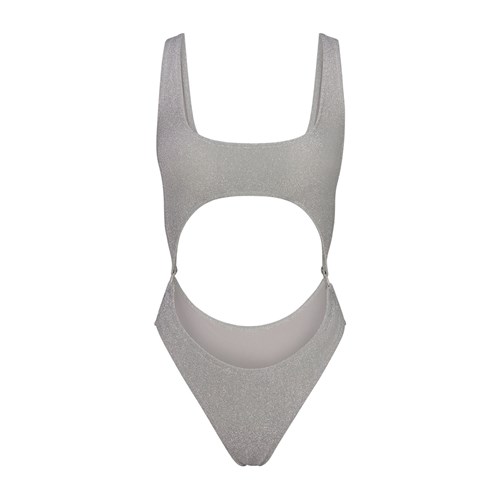 SKIMS Glitter Swim Monokini Nickel | 0591-GMFOP