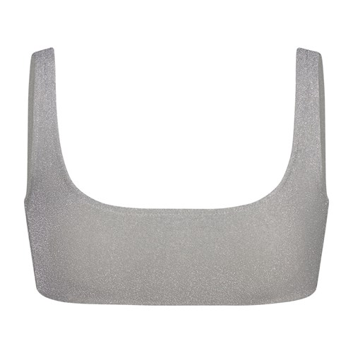 SKIMS Glitter Swim Scoop Bikini Top Nickel | 8315-HFJPG