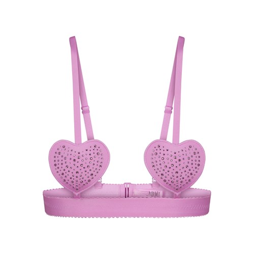 SKIMS Jelly Sheer Rhinestone Heart Bralette Petal | 7134-QSIFO