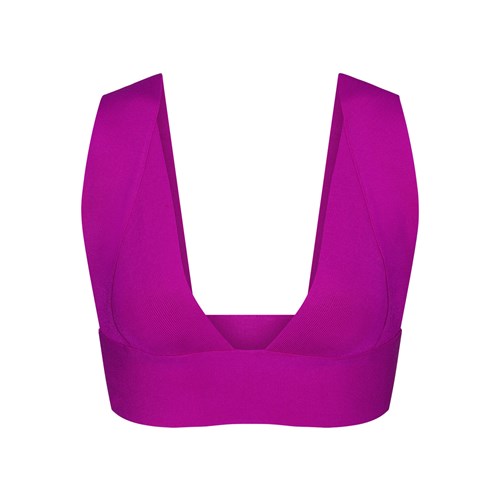 SKIMS Knit Beachwear Plunge Top Lollipop | 5187-HVBDT