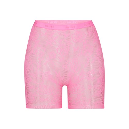 SKIMS Knit Spitze Boxer Kurzes Azalea | 8594-FLQJO
