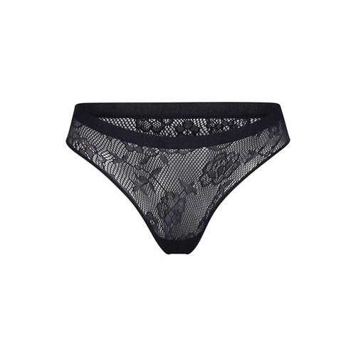 SKIMS Knit Spitze Cheeky Brief Onyx | 2487-XKQWP