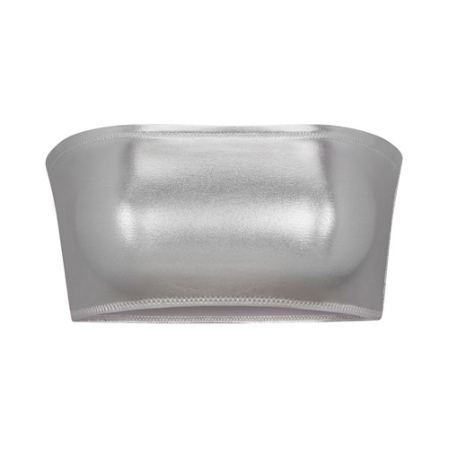 SKIMS Metallic Swim Bandeau Bikini Top Nickel | 9675-HOBSV