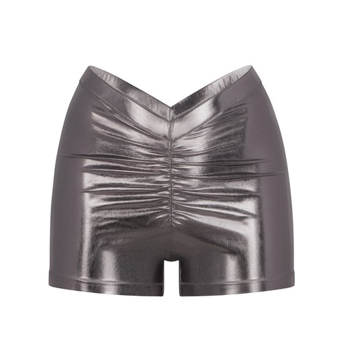 SKIMS Metallic Swim V-waist Kurzes Carbon | 8430-XJCRO