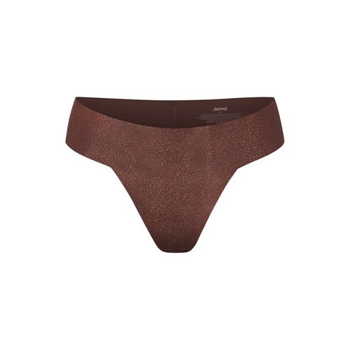 SKIMS Naked Shine Dipped Tanga Cocoa | 0639-TVKSL
