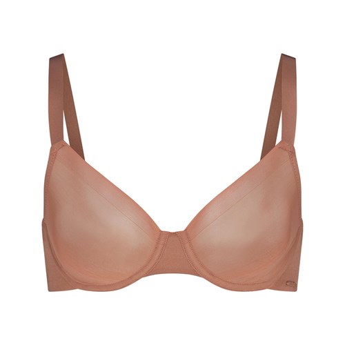 SKIMS No Show Molded Unlined Demi Bra Sienna | 2719-OMBTV