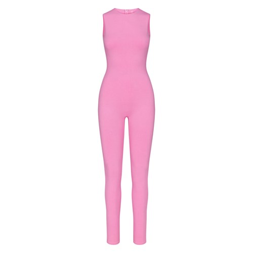 SKIMS Outdoor Crew Neck Ärmellose Catsuit Bubble Gum | 1092-OPJEU