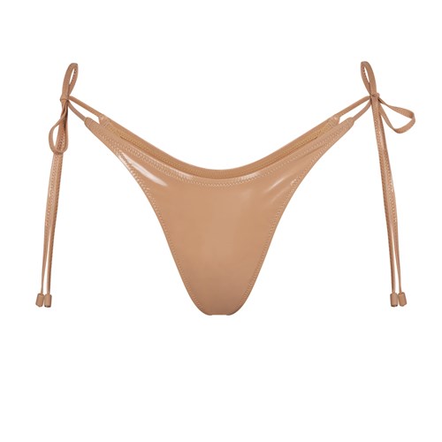 SKIMS Pvc Tie Bikini Bottom Ochre | 7431-IXCBU