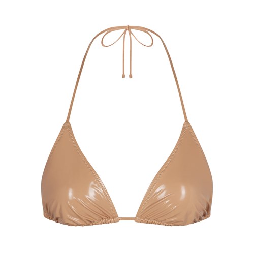 SKIMS Pvc Triangle Bikini Top Ochre | 6572-OLXTY