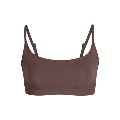 SKIMS Sculpting Scoop Neck Bralette Cocoa | 2834-QBCDL