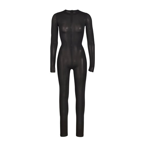 SKIMS Sheer Sculpt Catsuit Onyx | 3892-KOHAT
