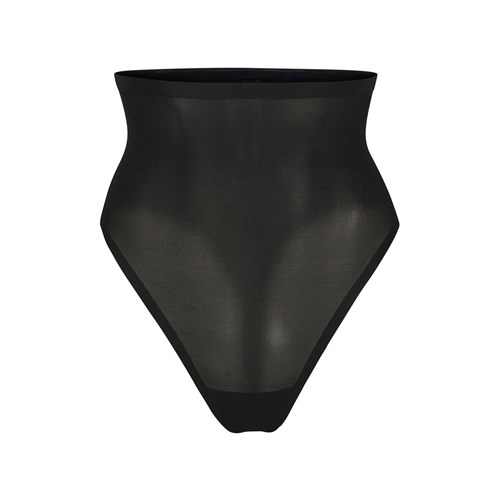 SKIMS Sheer Sculpt High-waisted Tanga Onyx | 4239-FSMDG