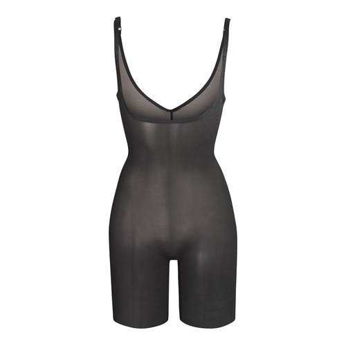 SKIMS Sheer Sculpt Open Bust Bodysuit Onyx | 1523-QSDHB