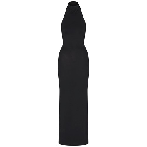 SKIMS Smooth Lounge Low Back Halter Kleider Onyx | 6231-LKWFI