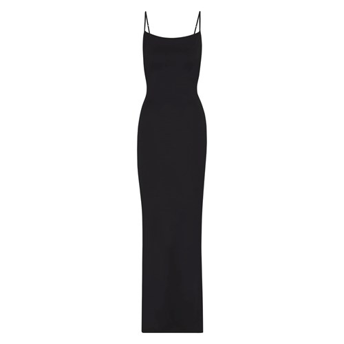SKIMS Smooth Lounge Low Back Keyhole Kleider Onyx | 8014-ZTYDK