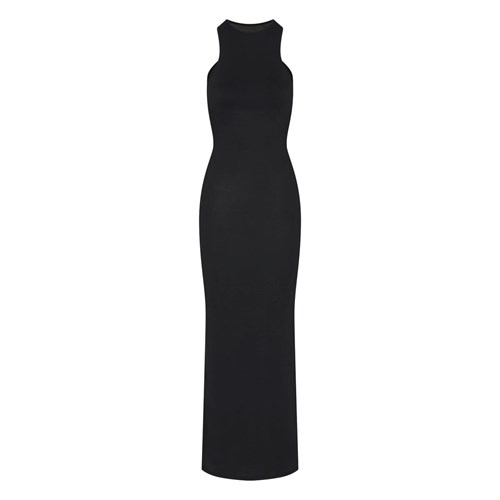 SKIMS Smooth Lounge Open Racerback Kleider Onyx | 6194-THASU