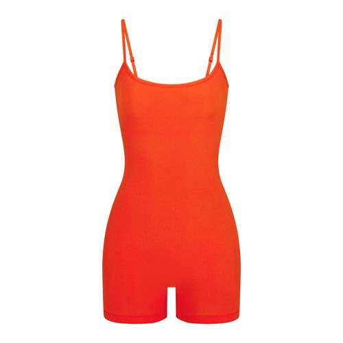 SKIMS Soft Lounge Scoop Onesie Fire | 4915-DOUQW
