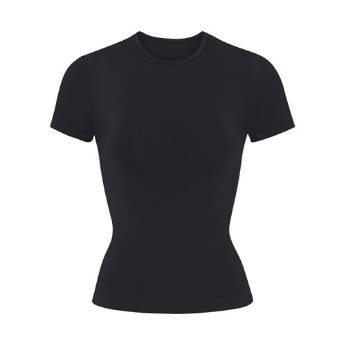 SKIMS Soft Smoothing T-shirt Onyx | 6190-WFOXC