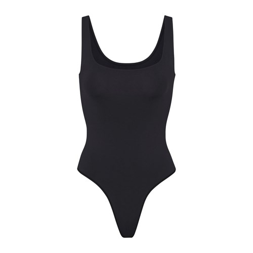 SKIMS Soft Smoothing Tanga Bodysuit Onyx | 9731-PKWQT