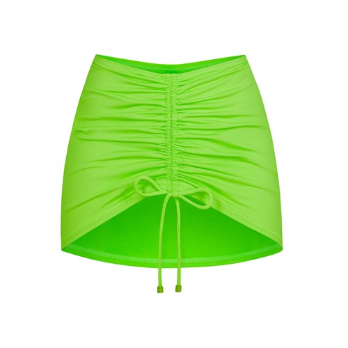 SKIMS Swim Ruched Mini Skirt Grün | 1065-SXPJU