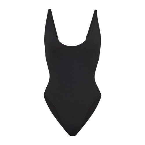 SKIMS Swim Scoop Neck One Piece Onyx | 7865-ZHWOD