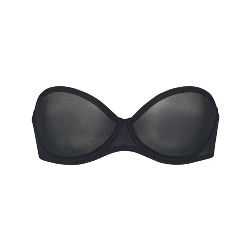 SKIMS Ultra Fine Mesh Strapless Bra Onyx | 9083-TMHOG