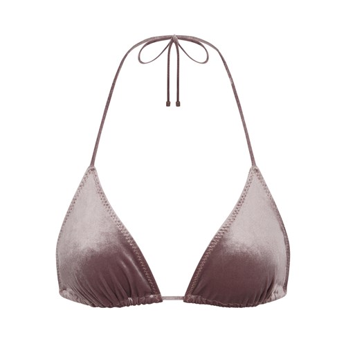 SKIMS Velvet Triangle Bikini Top Umber | 4510-MTPEZ