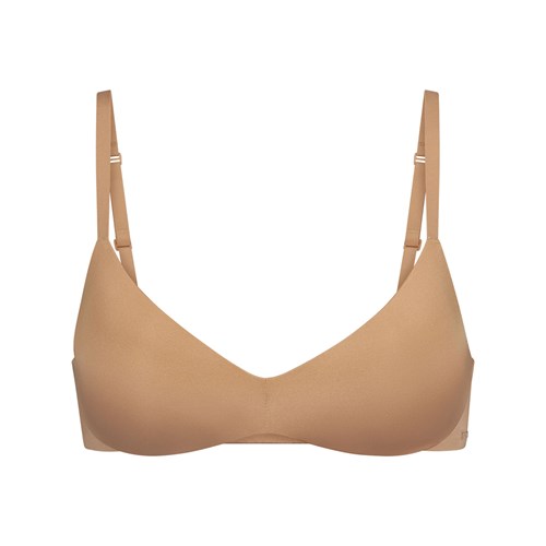 SKIMS Wireless Form Push-up Plunge Bra Ochre | 2165-AIXSC
