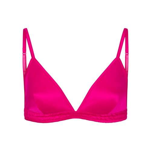 SKIMS Woven Shine Triangle Bralette Raspberry | 3584-UTVLW